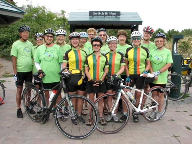a group of grandmothers on bikes