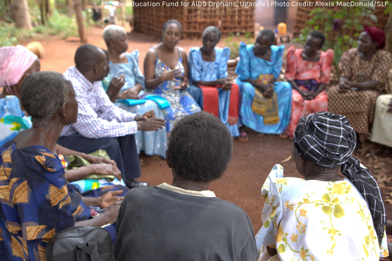 PEFO group meeting with people sitting in a circle talking